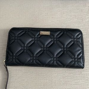 kate spade black leather wallet